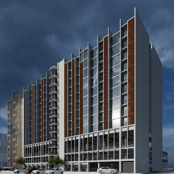 Torre habitacional con sistema de losa prefabricada PDC Prelosa